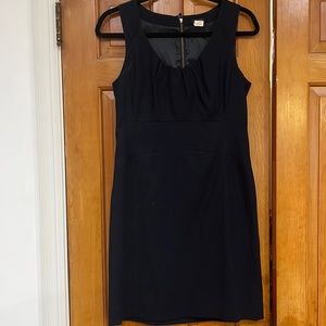 JCrew Navy Blue Allura 100% Superfine Cotton Shift Dress sz 2